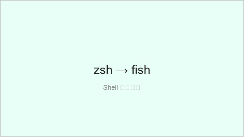 zsh到fish